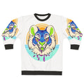 Hypnotic tiger vaporwave sweatshirt