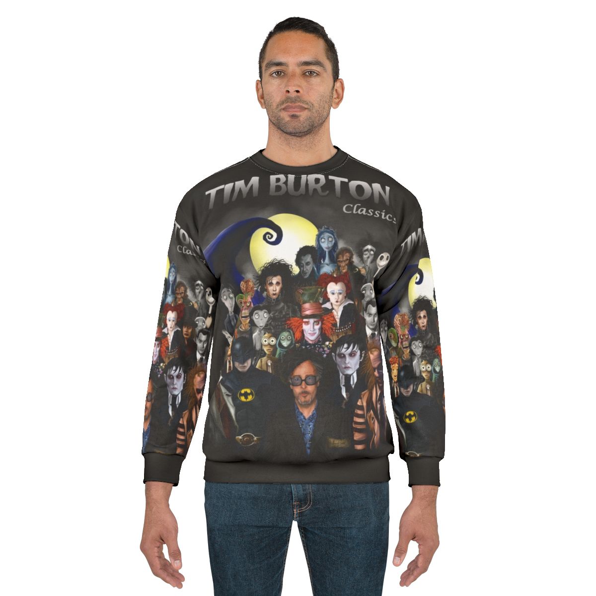 Tim Burton Classics Sweatshirt featuring gothic imagery and movie themes