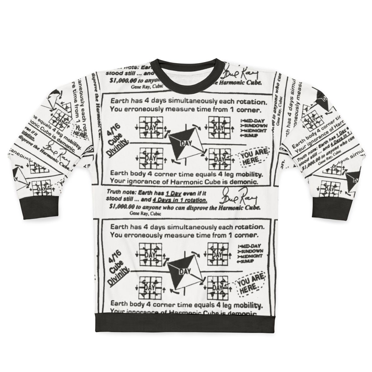 Time Cube Sweatshirt featuring a quirky, geeky design