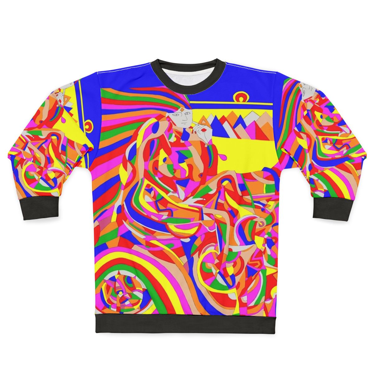 Time Machine Sci-Fi Sweatshirt with Abstract Retro Design
