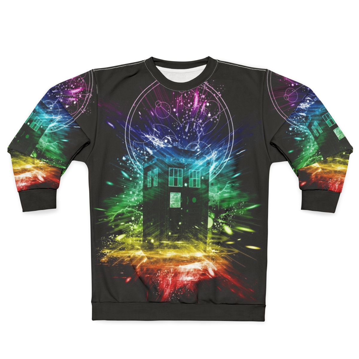 Time Storm Rainbow Doctor Who Inspired Sweatshirt