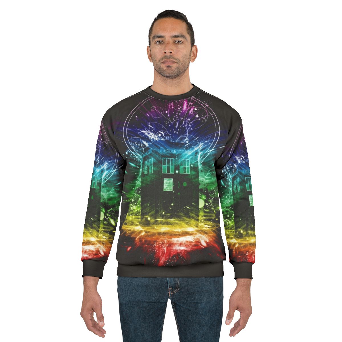 Time Storm Rainbow Doctor Who Inspired Sweatshirt