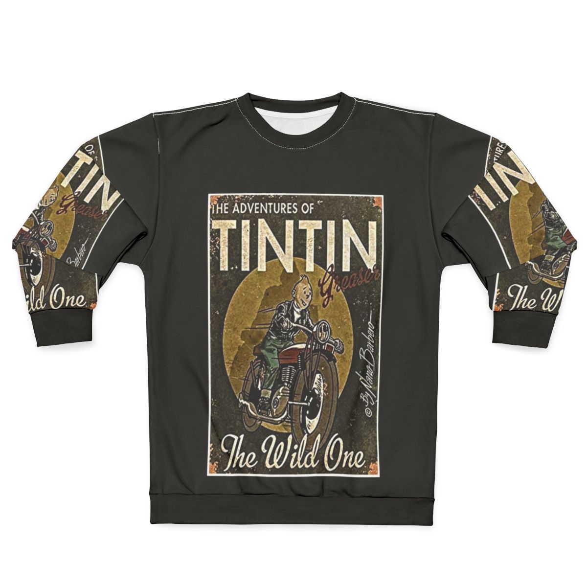 Vintage Tin Tin Sweatshirt with Retro Graphic Design