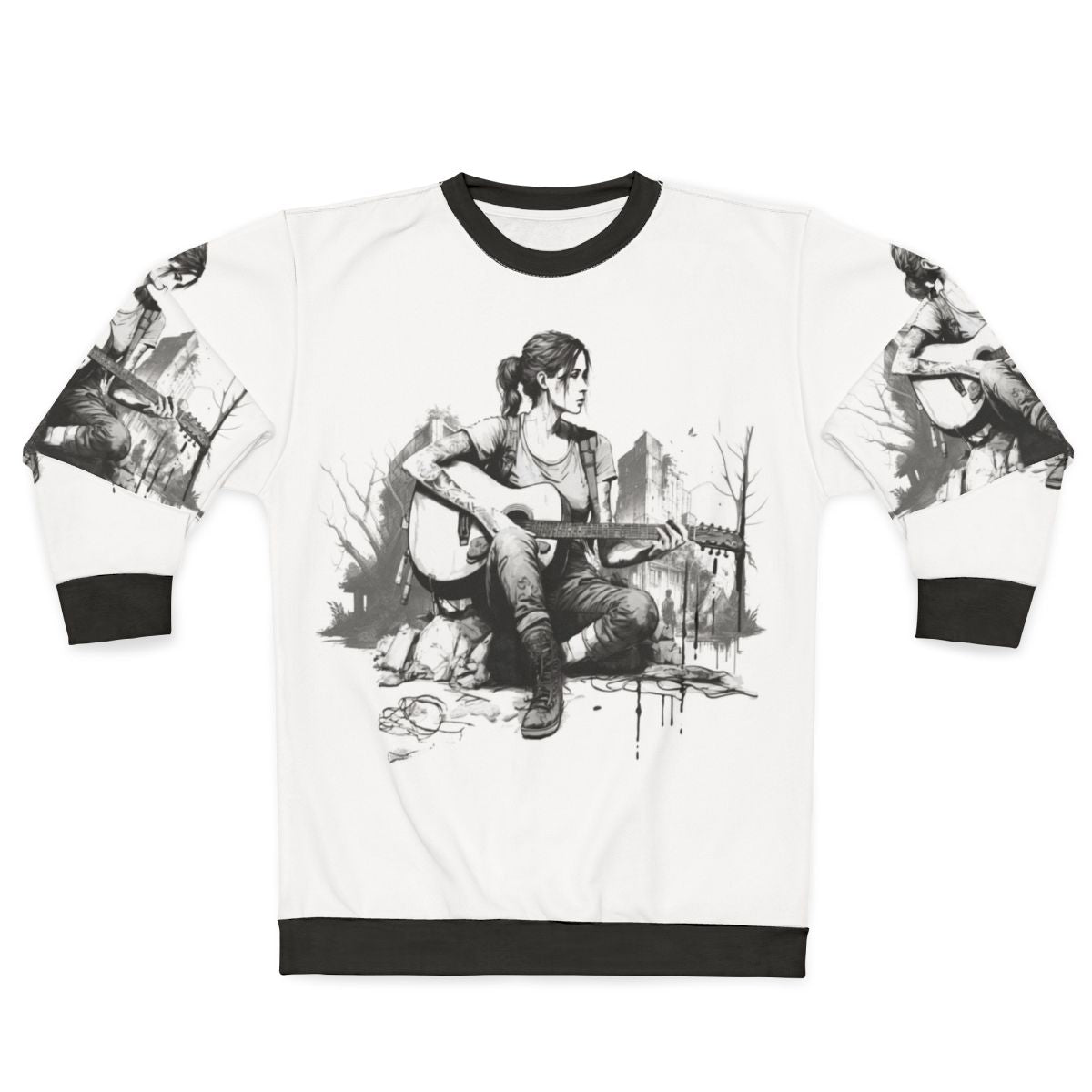 The Last of Us Ellie Guitar Fanart Sweatshirt