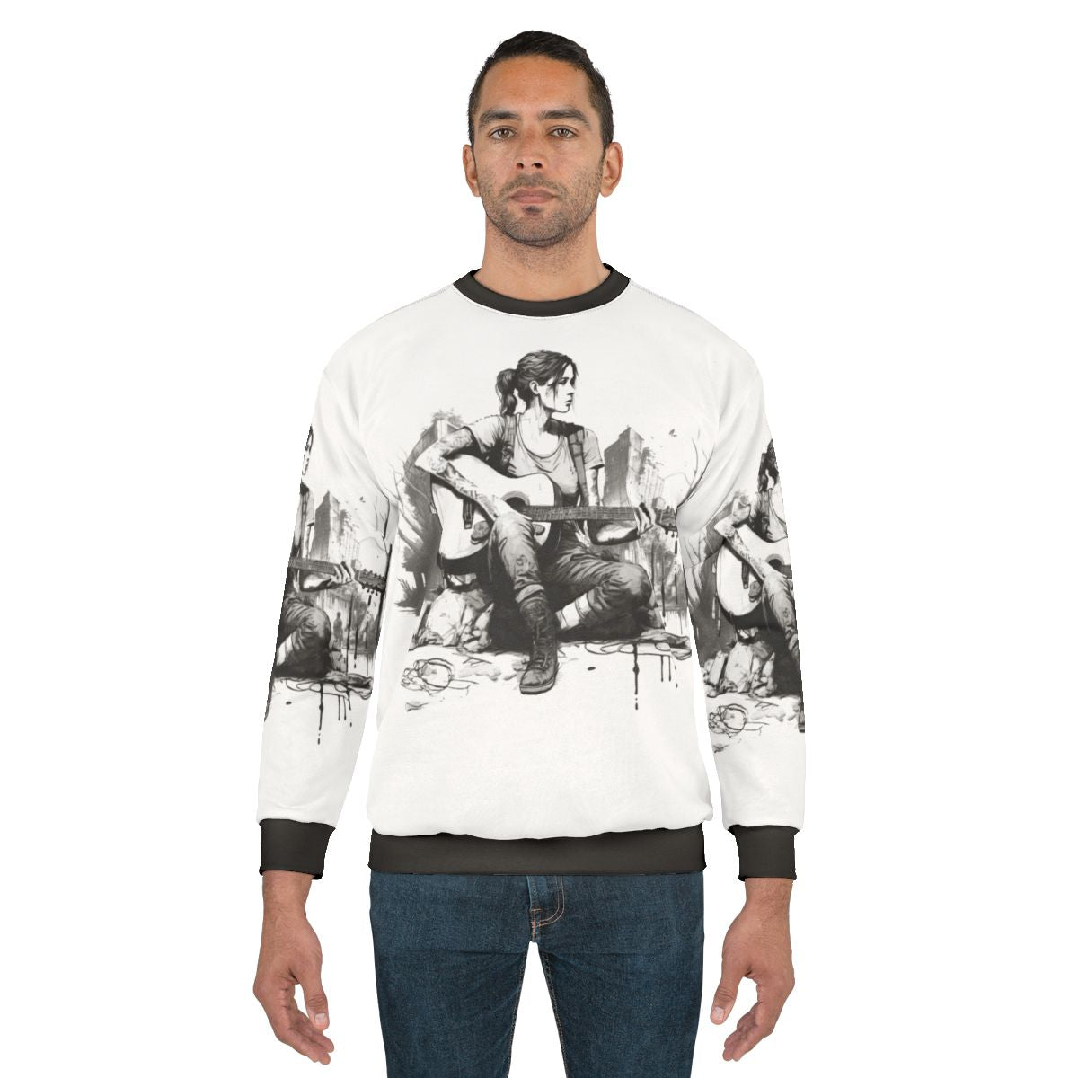 The Last of Us Ellie Guitar Fanart Sweatshirt