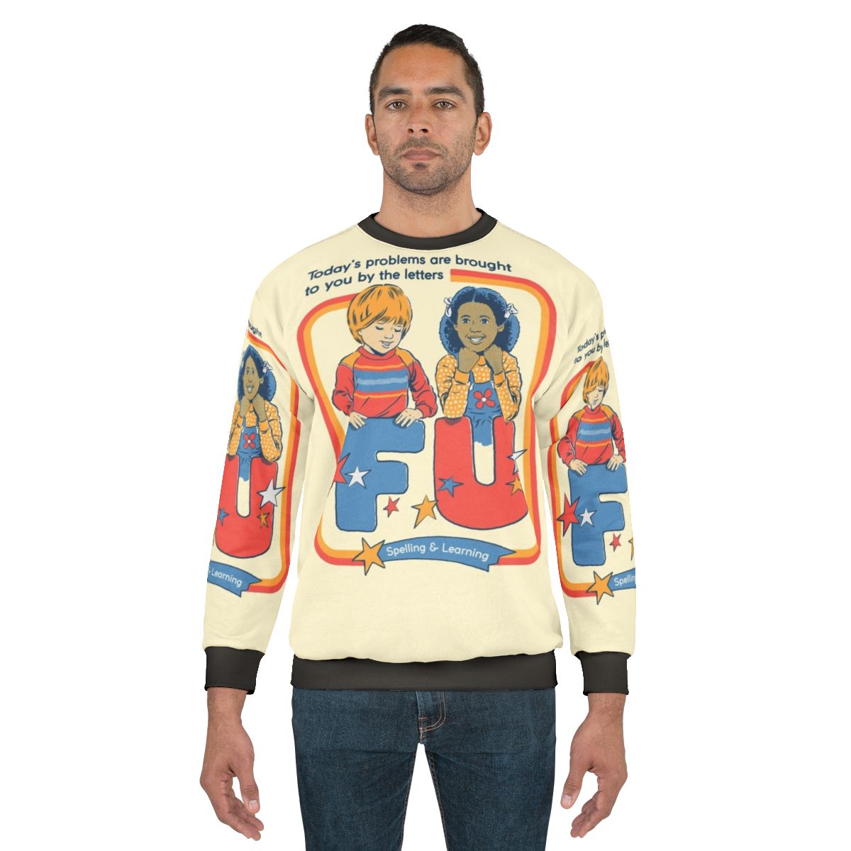 Vintage "Today's Problems" Sweatshirt with Retro, Anti-Social, Dark Humor, Funny Spelling Design