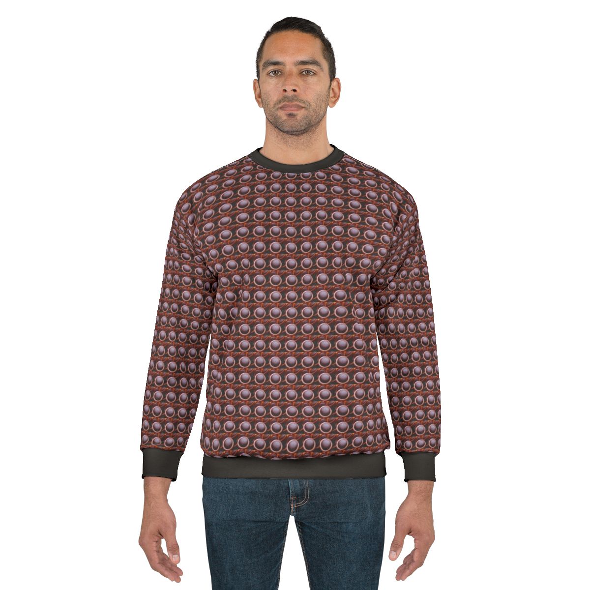 Toffifee inspired abstract sweatshirt with blue and pink design
