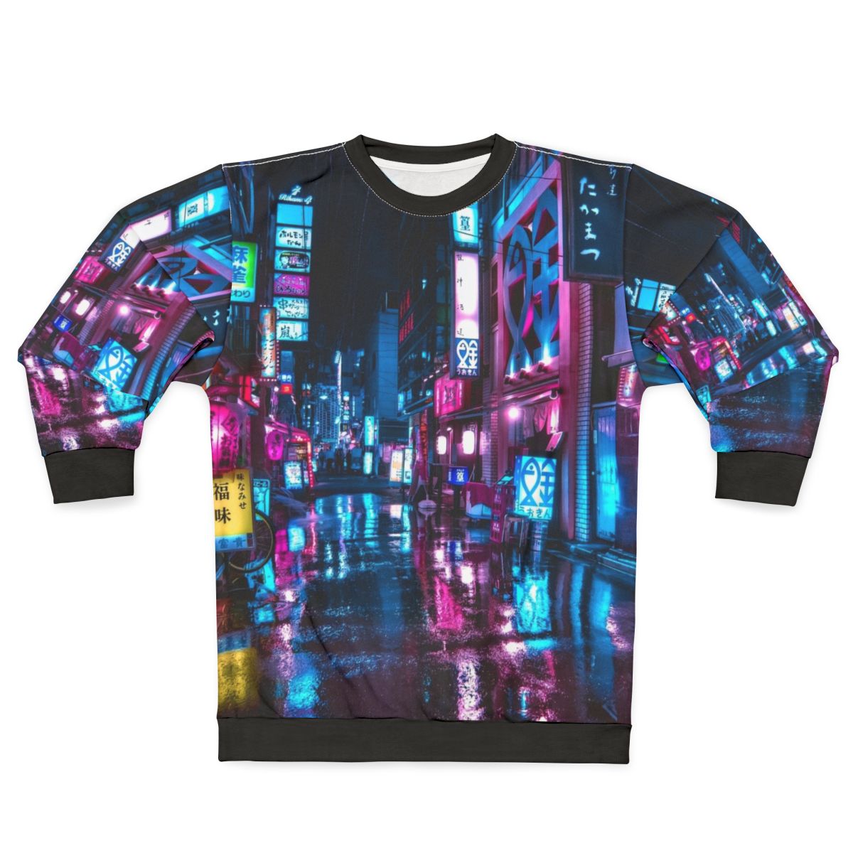 Tokyo Shimbashi Cyberpunk Neon Sweatshirt