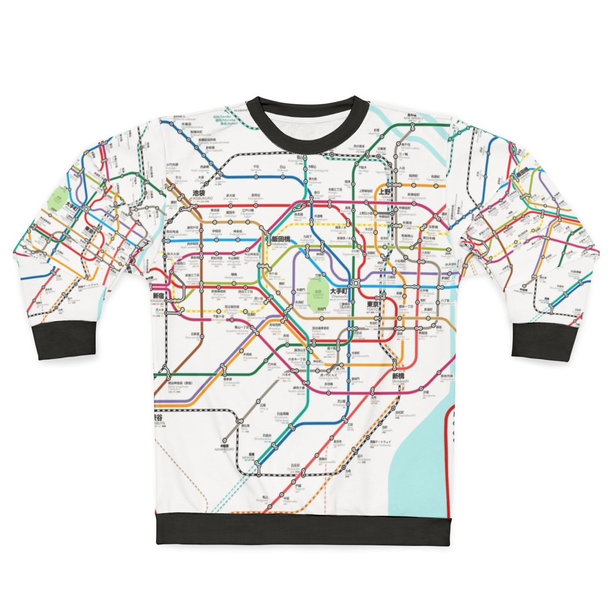 Tokyo metro map japan subway sweatshirt