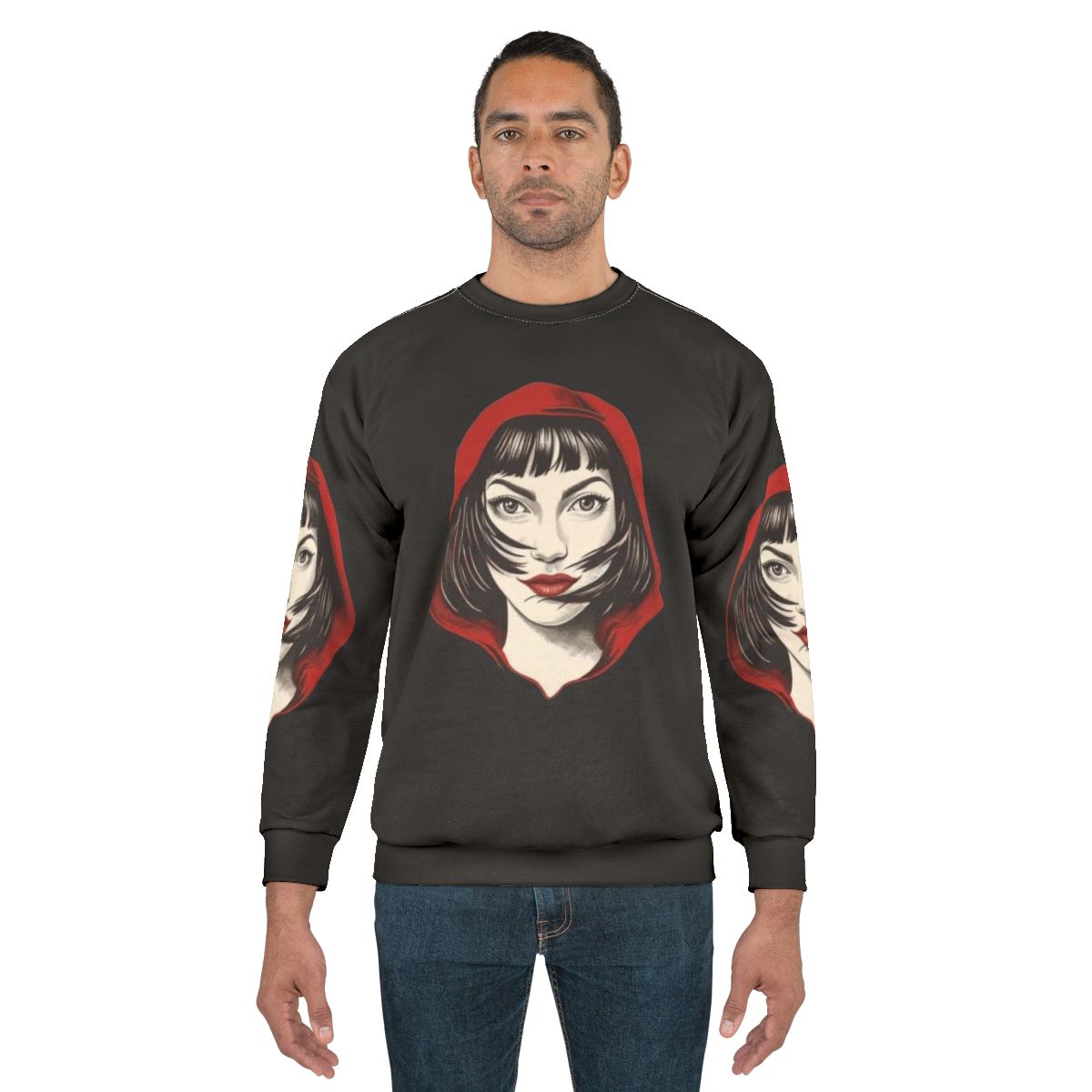 Tokyo red hood sweatshirt with Money Heist inspired design