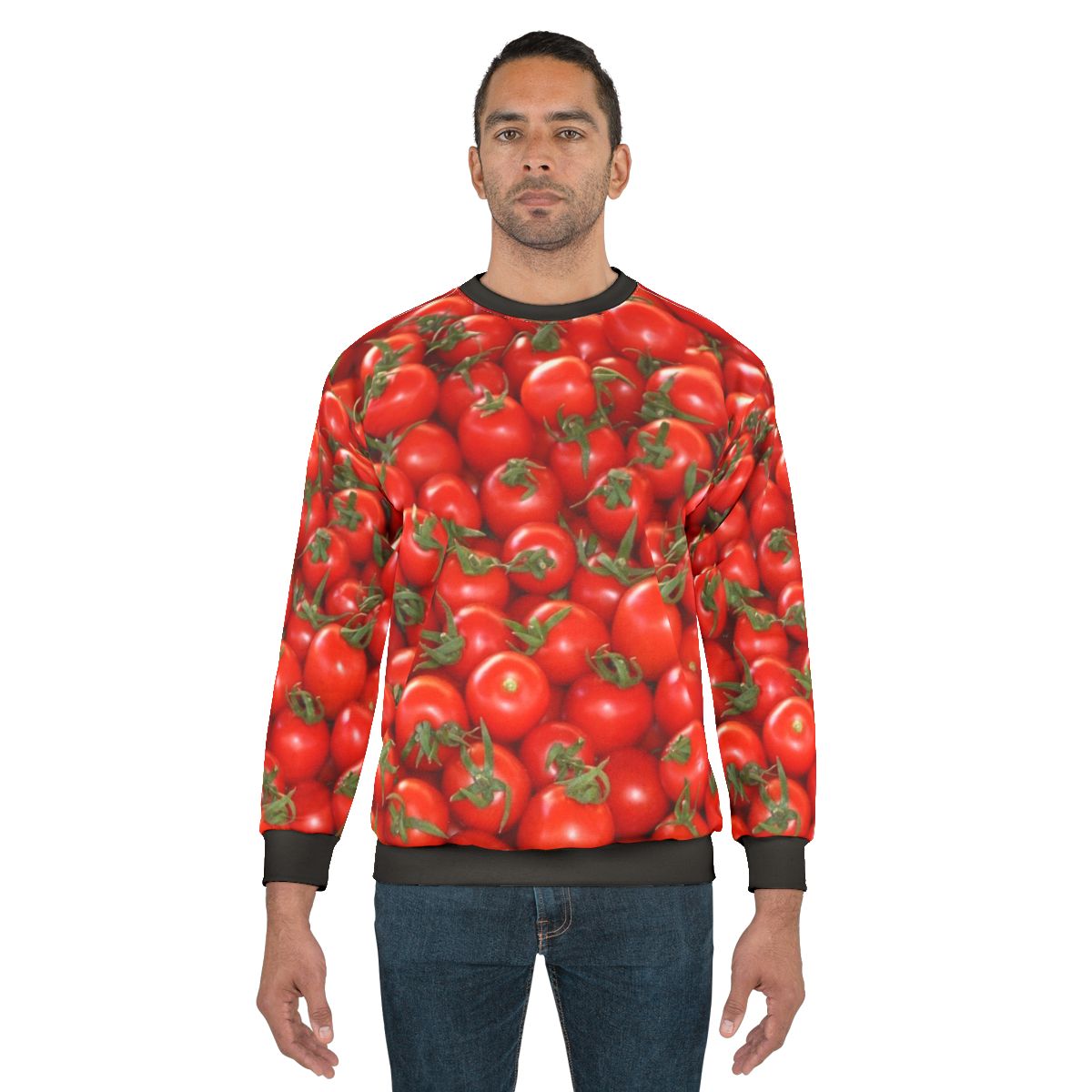 Tomato print sweatshirt for stylish vegetable and fruit lovers