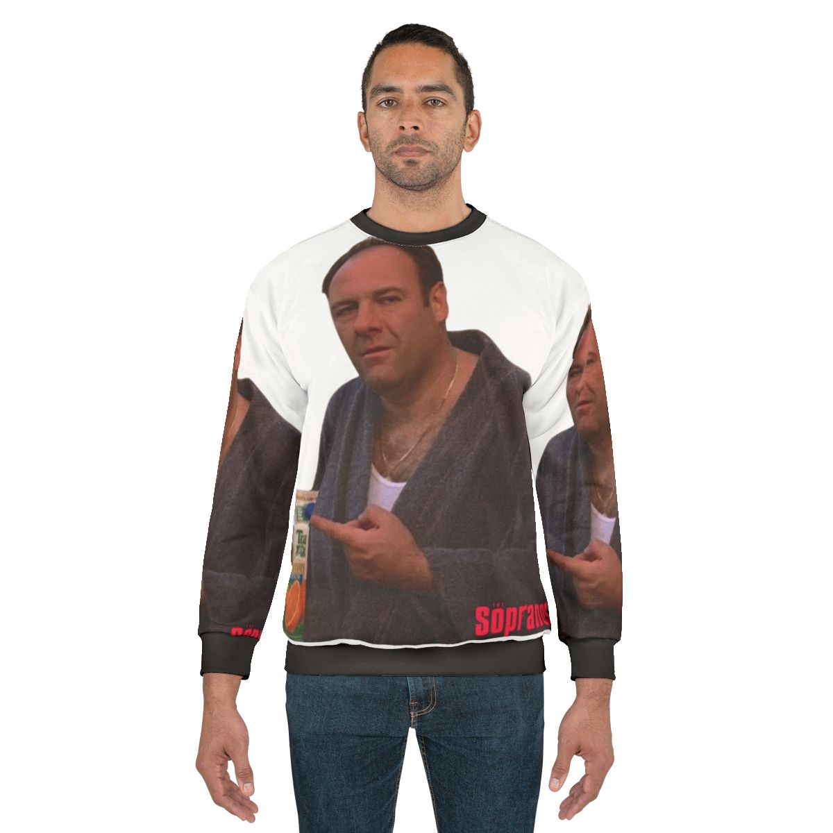 The Sopranos Tony Holding Orange Juice Sweatshirt