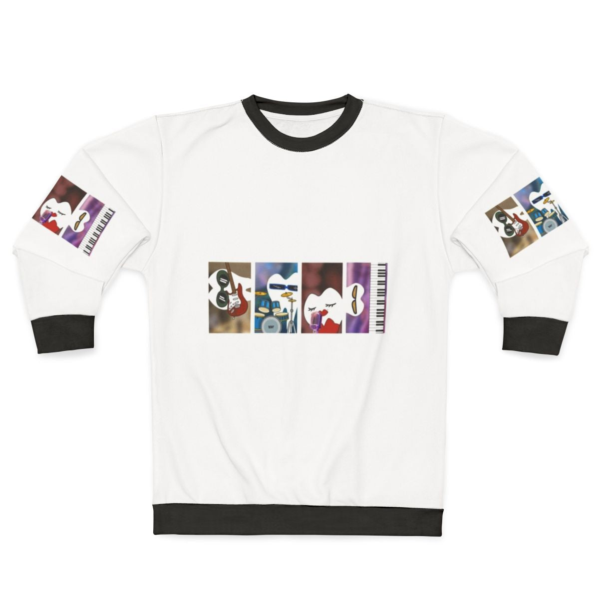 Colorful sweatshirt with a tooth band design