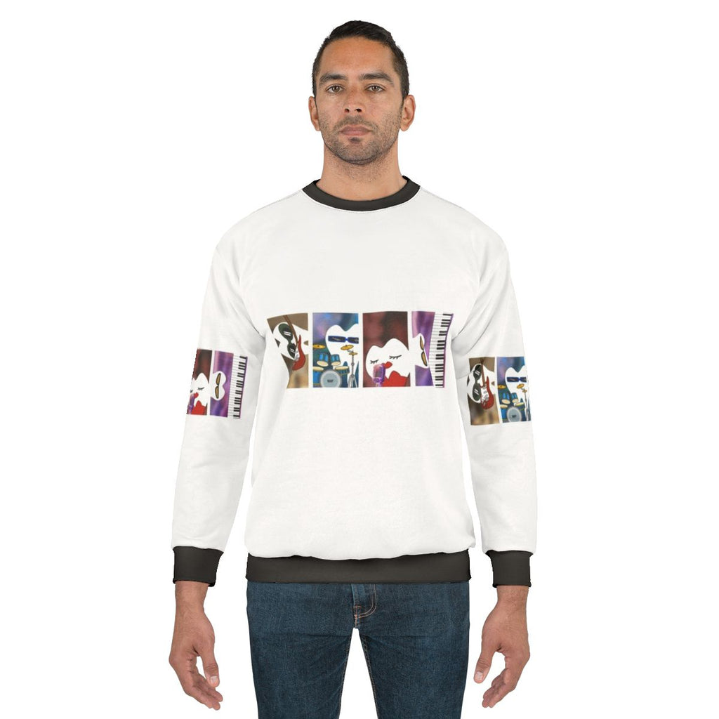 Colorful sweatshirt with a tooth band design