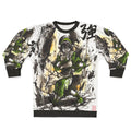Toph from Avatar the Last Airbender, an earthbender, featured in a sweatshirt design with sumi and watercolor art