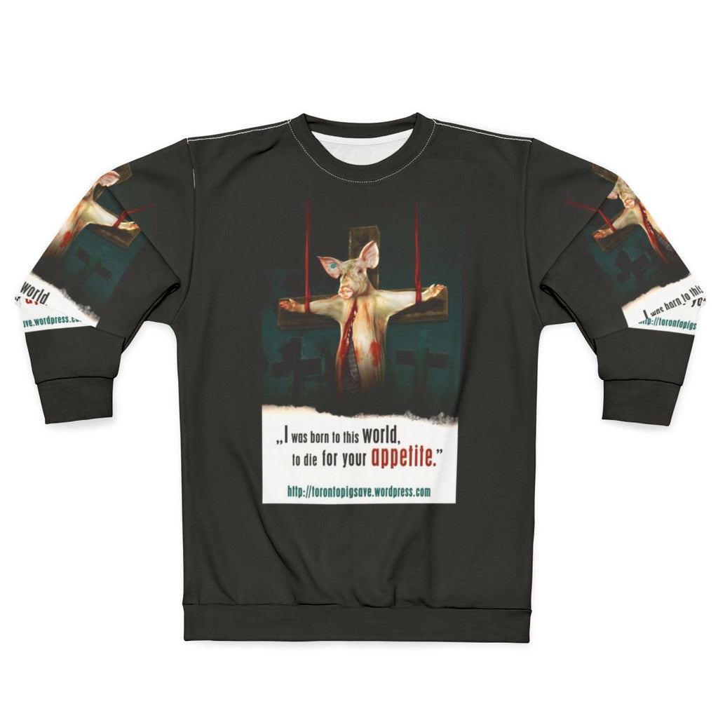 Toronto Pig Save animal liberation vegan sweatshirt