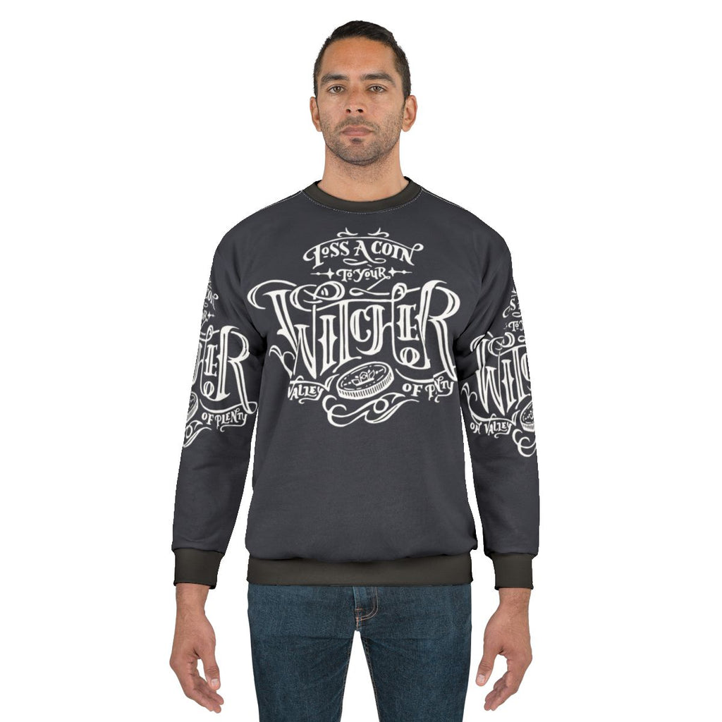 Toss a Coin to Your Witcher Netflix Series White Sweatshirt