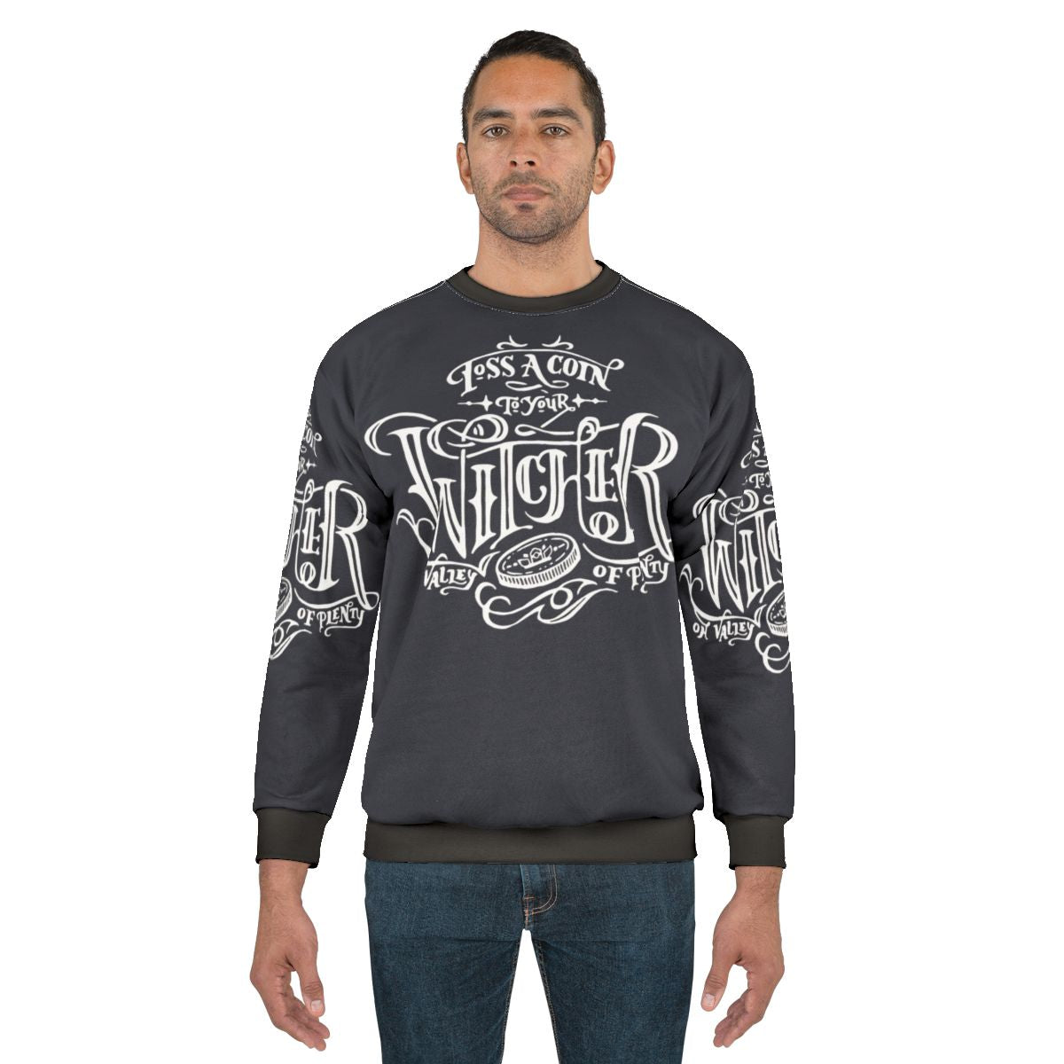 Toss a Coin to Your Witcher Netflix Series White Sweatshirt