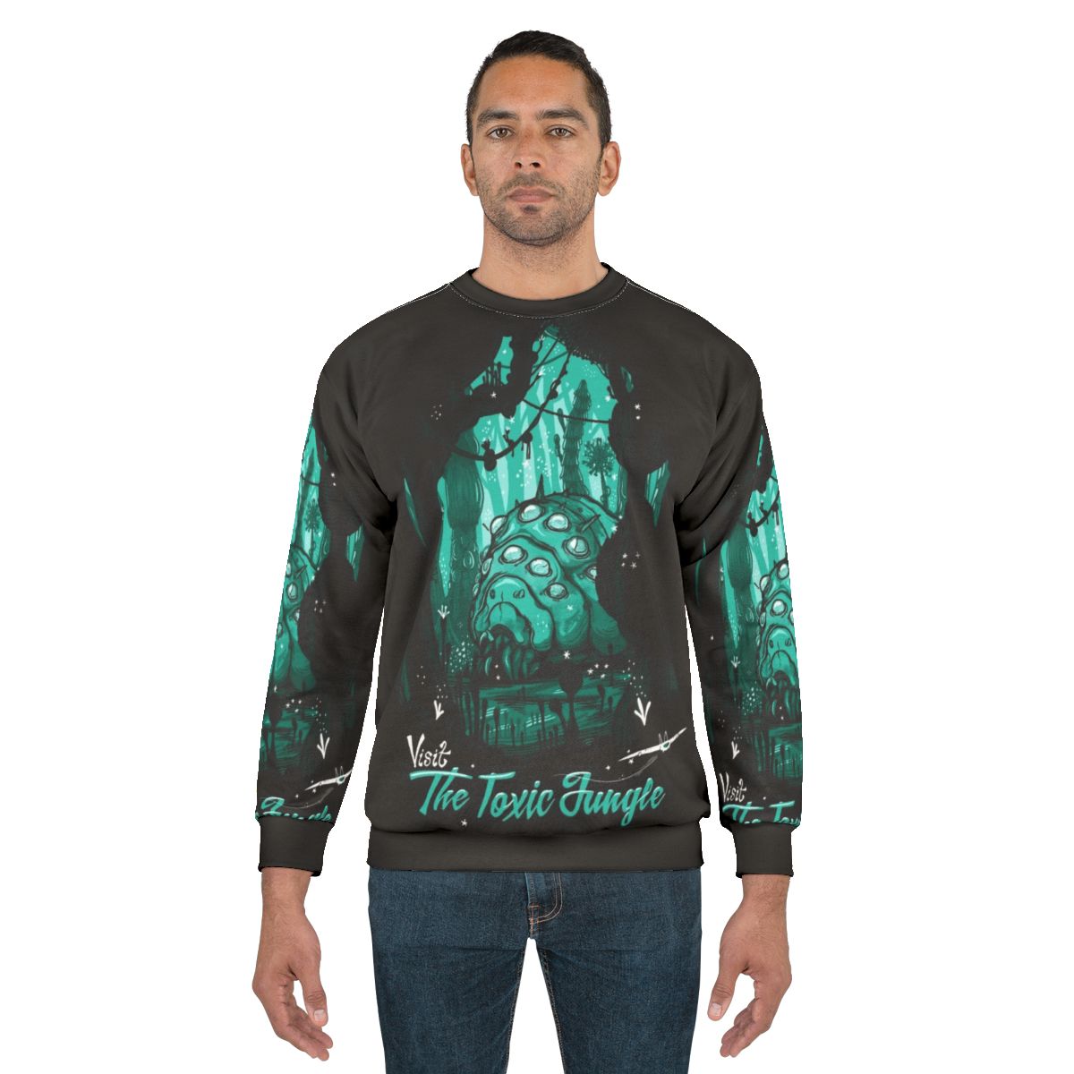 Toxic Jungle Sweatshirt featuring Nausicaa inspired forest and wildlife design