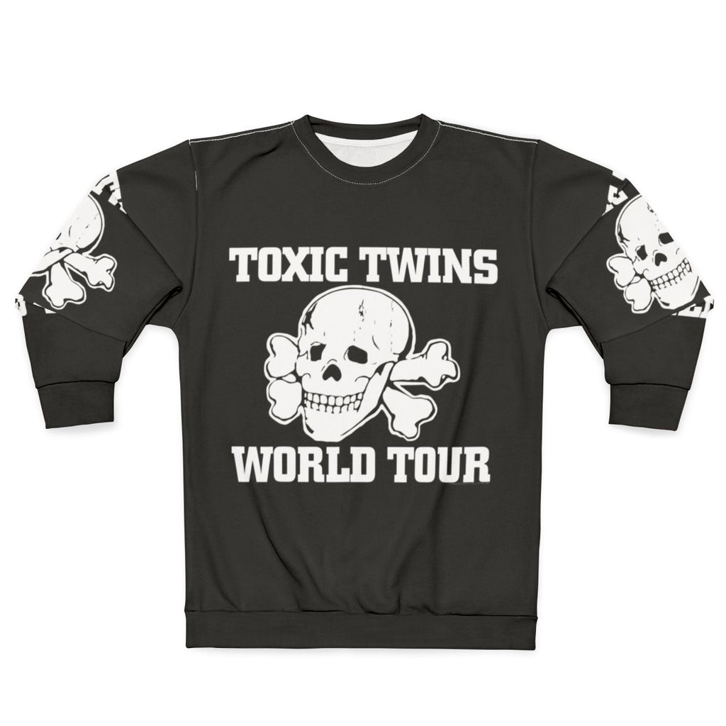 Toxic Twins Band Tour Sweatshirt with Skull Graphic