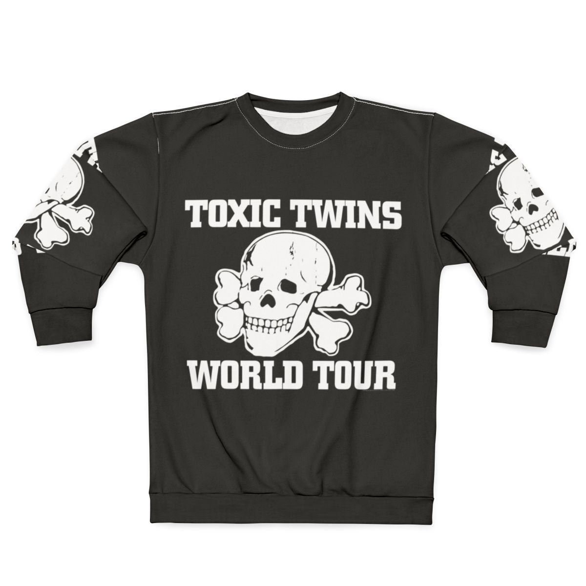 Toxic Twins Band Tour Sweatshirt with Skull Graphic