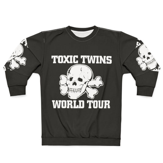 Toxic Twins Band Tour Sweatshirt with Skull Graphic