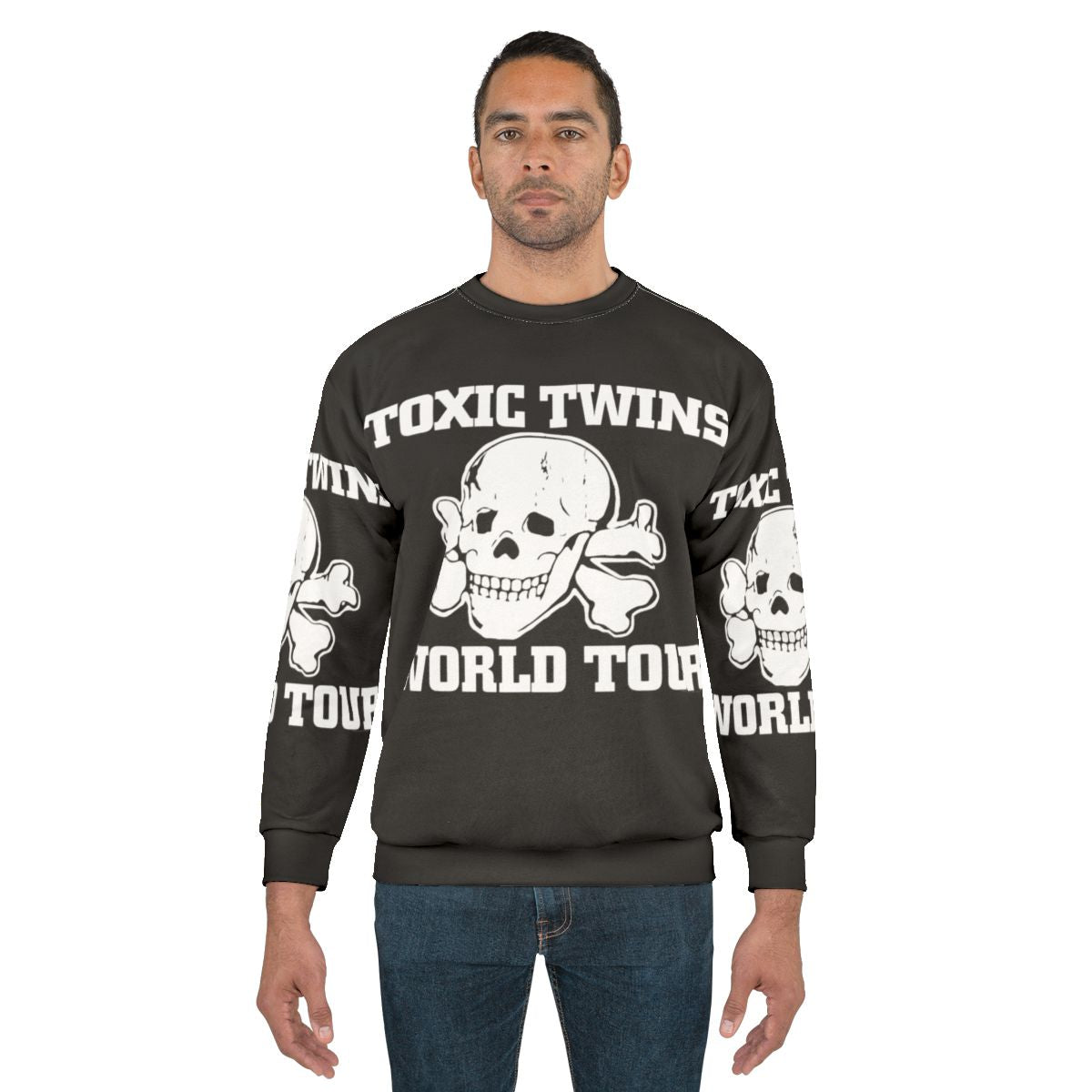 Toxic Twins Band Tour Sweatshirt with Skull Graphic