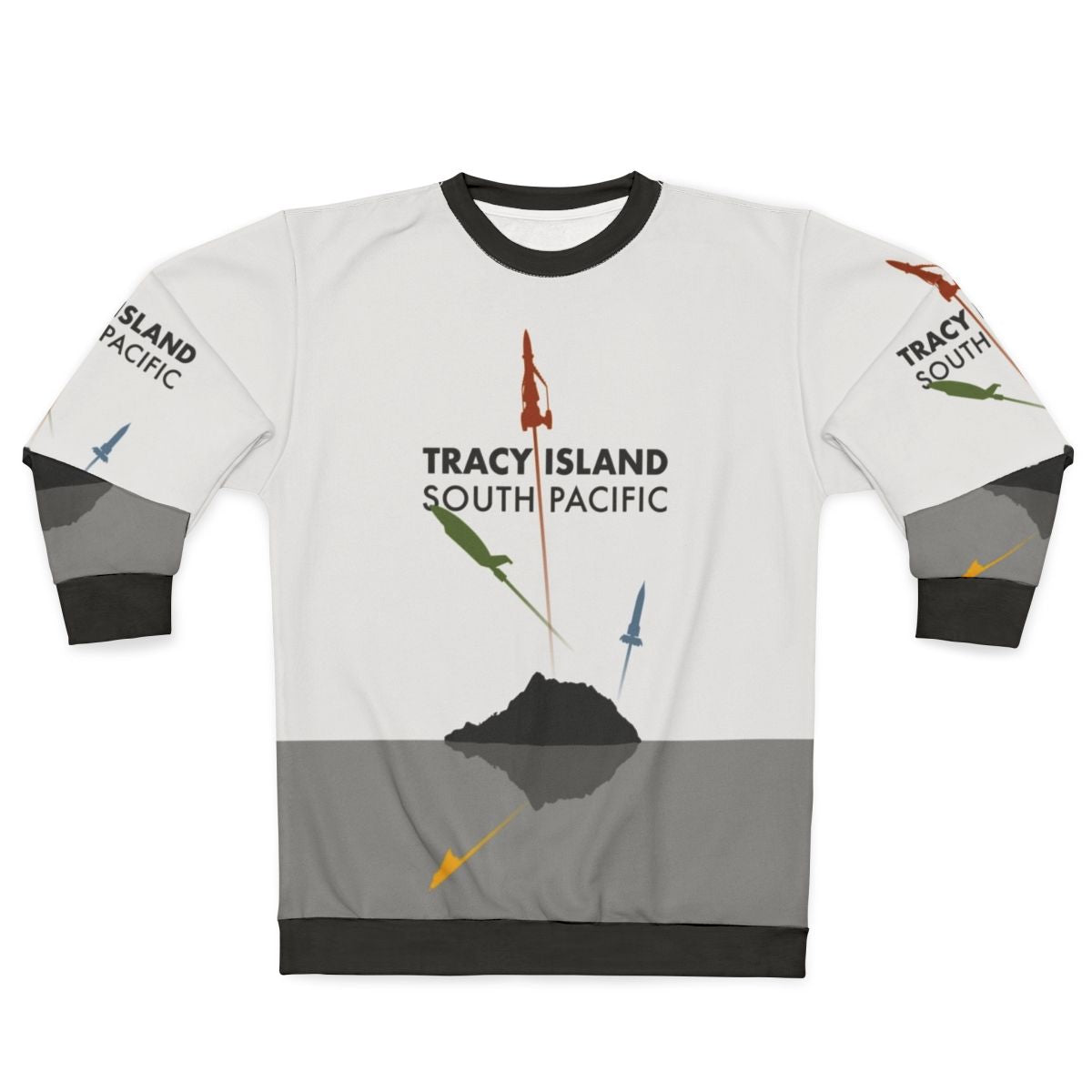 Retro Thunderbirds Tracy Island Colorful Sweatshirt