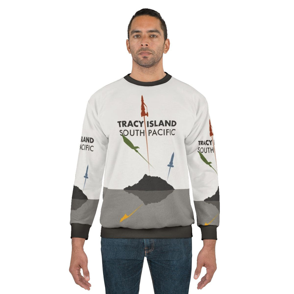 Retro Thunderbirds Tracy Island Colorful Sweatshirt