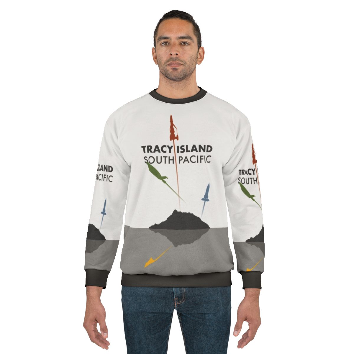 Retro Thunderbirds Tracy Island Colorful Sweatshirt