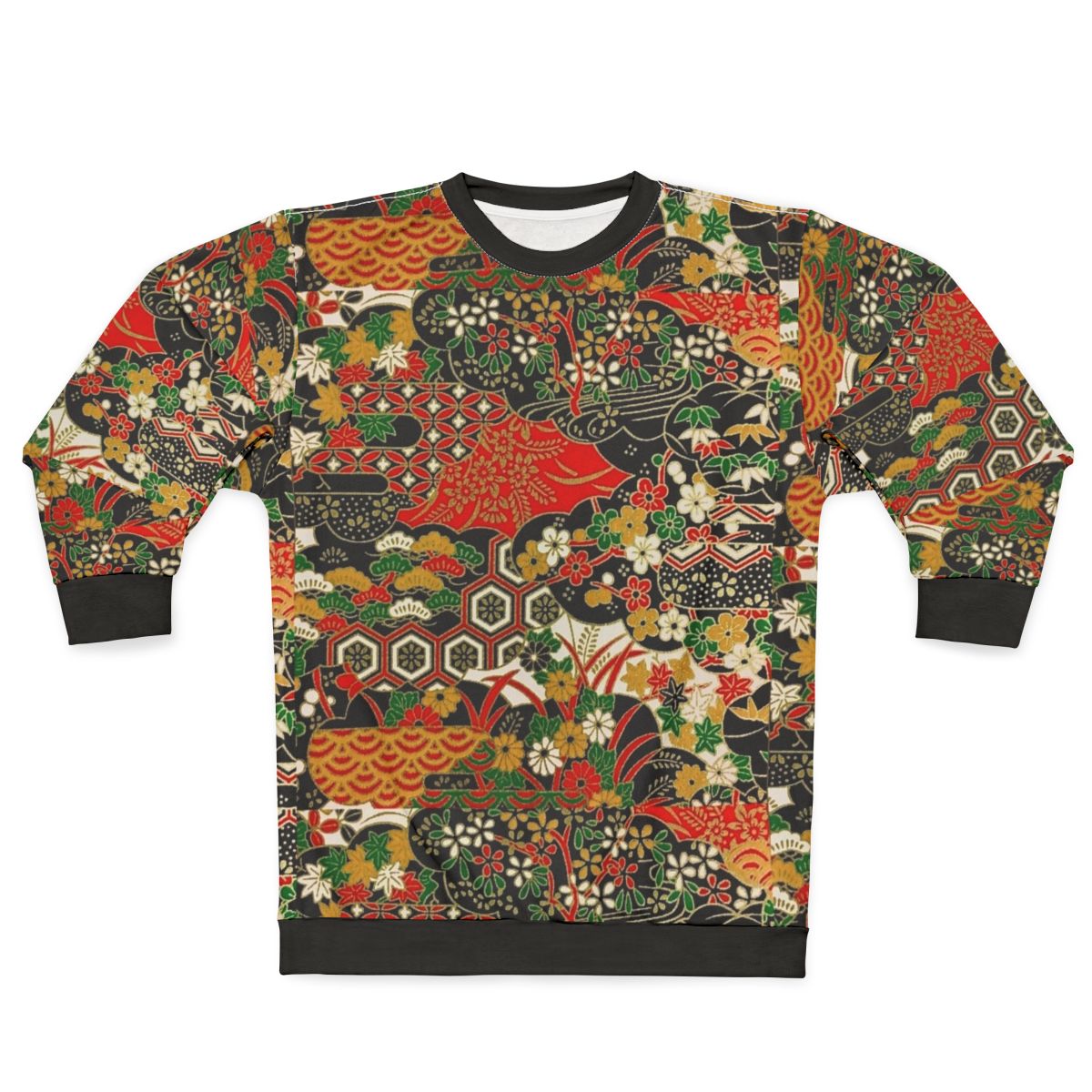 Elegant Traditional Japanese Pattern Sweatshirt