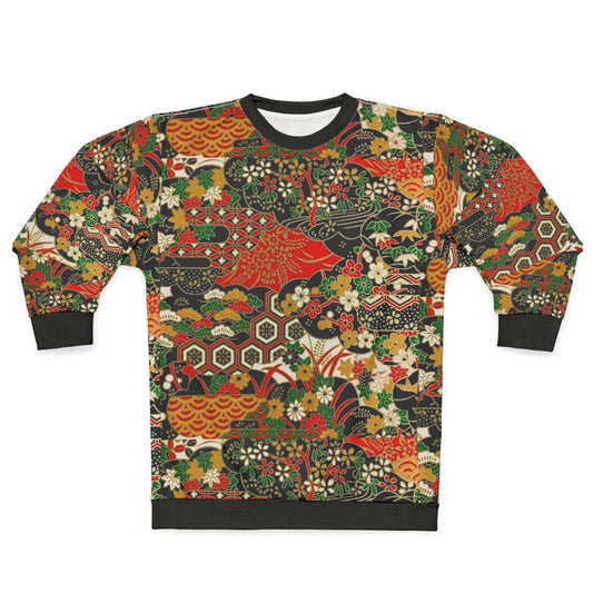 Elegant Traditional Japanese Pattern Sweatshirt
