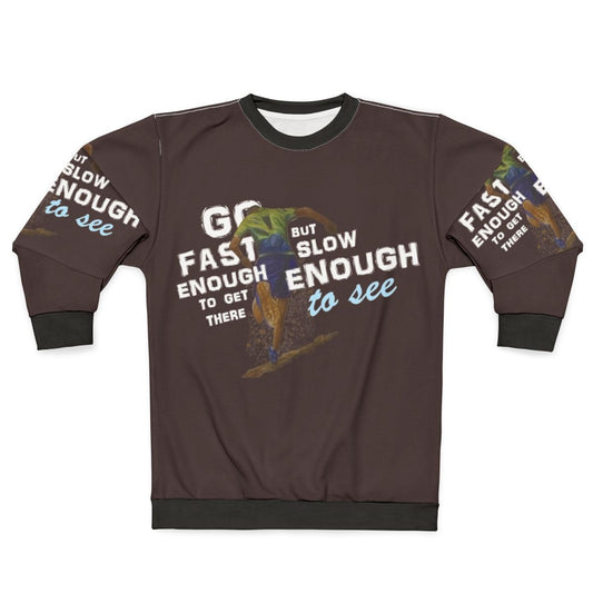 Trail Running Sweatshirt with Motivational Quote
