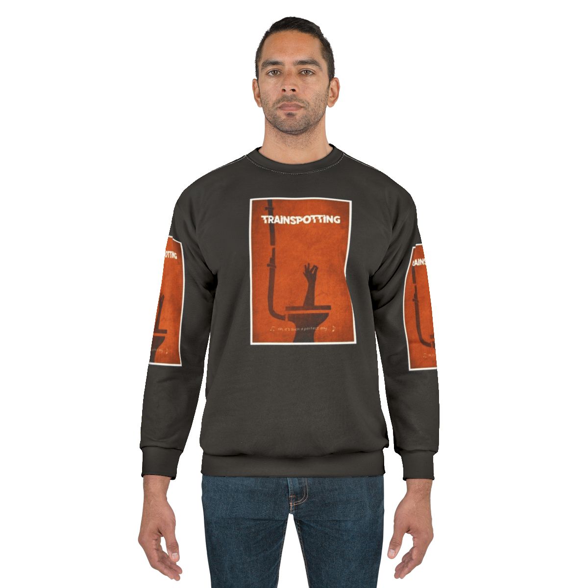 Trainspotting Sweatshirt with Mark Renton and Cult 90s Film Imagery