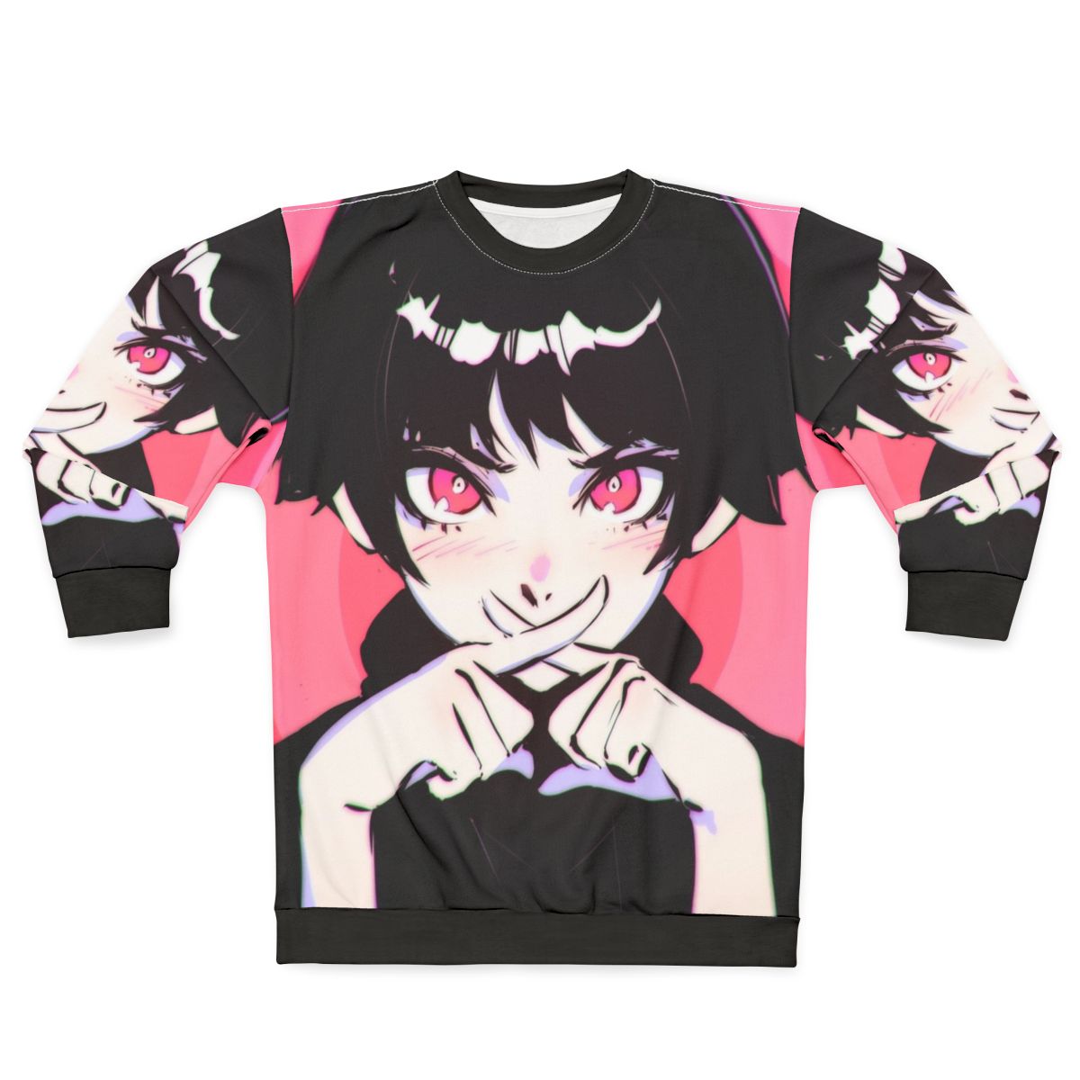 Tranced Batsu Sweatshirt - Cute Pink Anime Streetwear