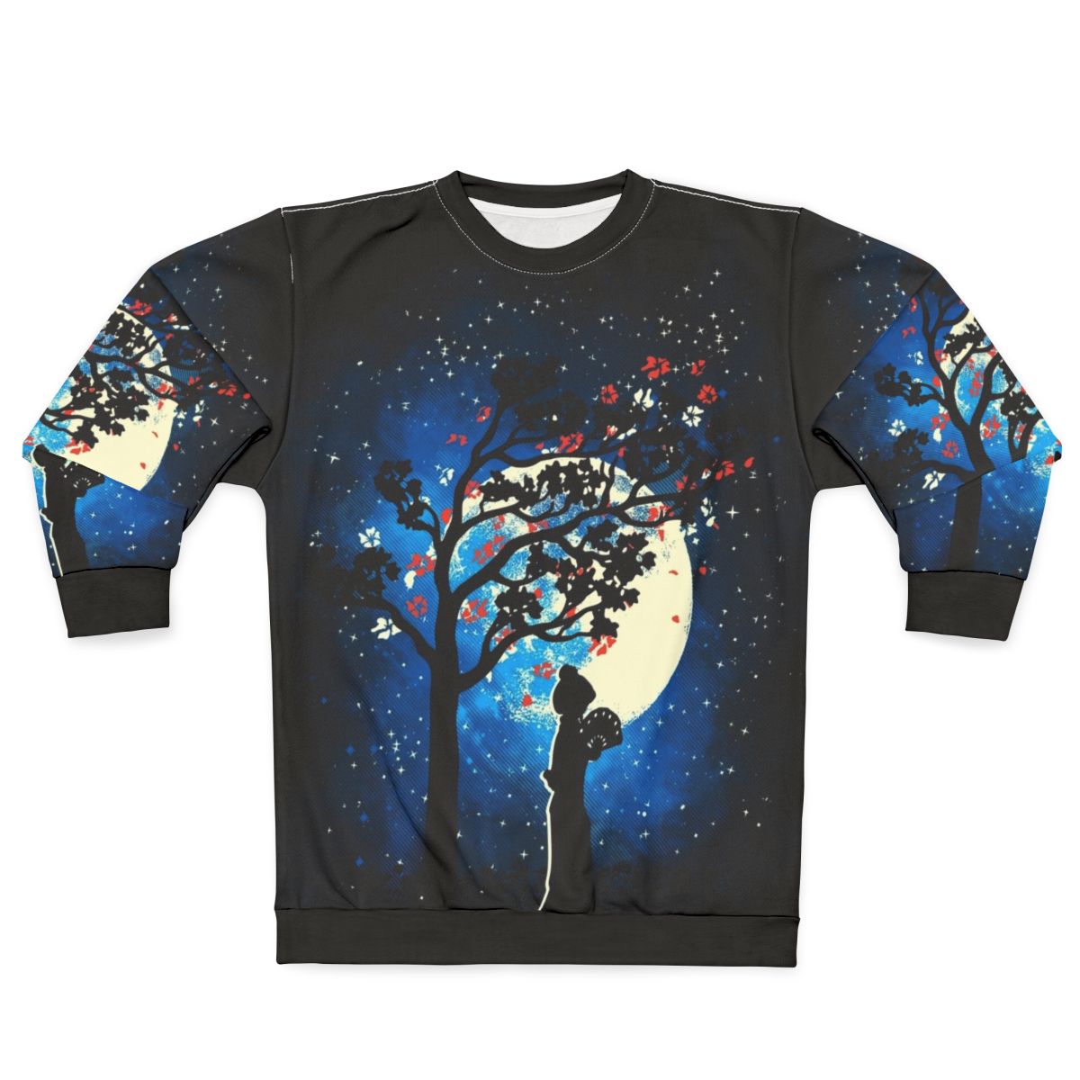 Tranquility Cherry Blossom Sweatshirt featuring a nature-inspired, retro Japanese design