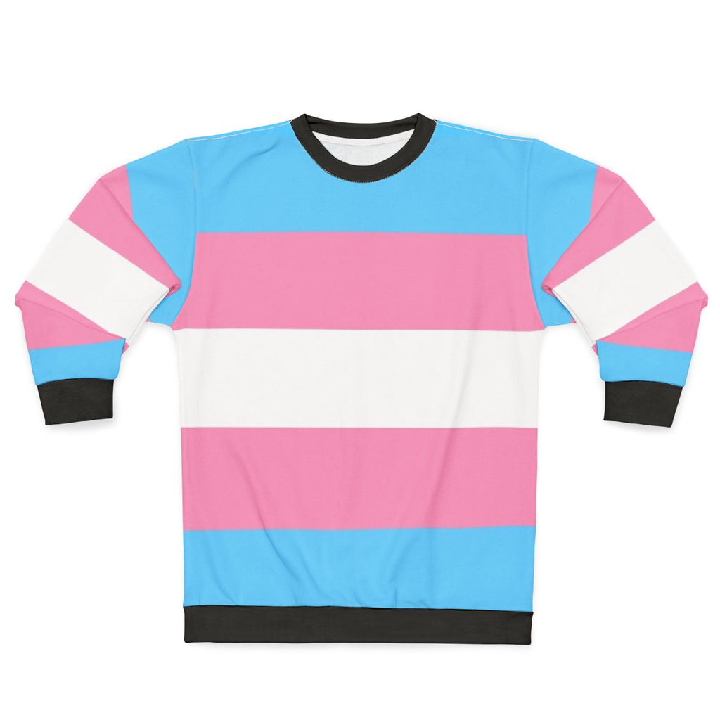 Transgender pride sweatshirt with pride flag design