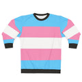 Transgender pride sweatshirt with pride flag design