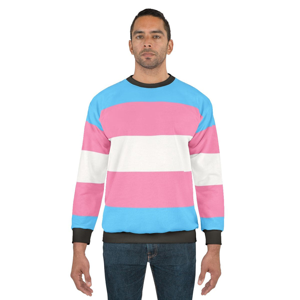 Transgender pride sweatshirt with pride flag design