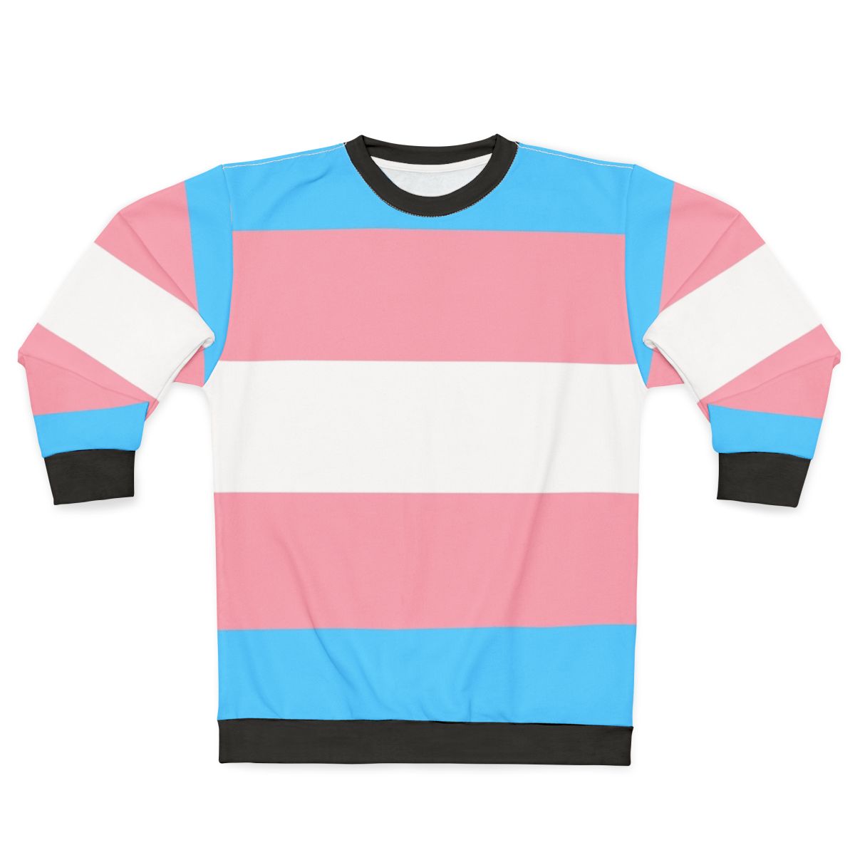 Transgender Pride Flag Sweatshirt with Rainbow Colors