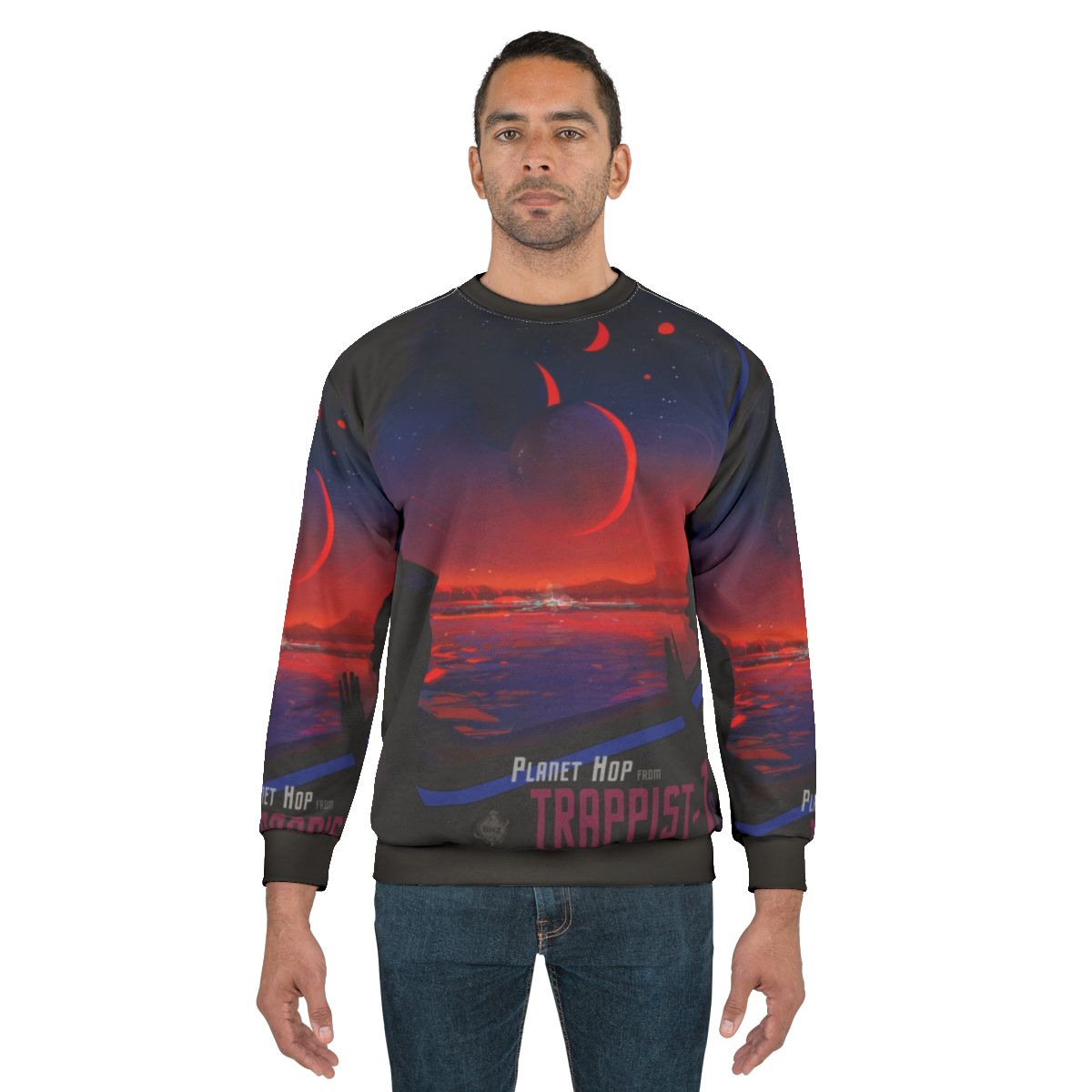 Trappist-1 Space Travel Poster Sweatshirt