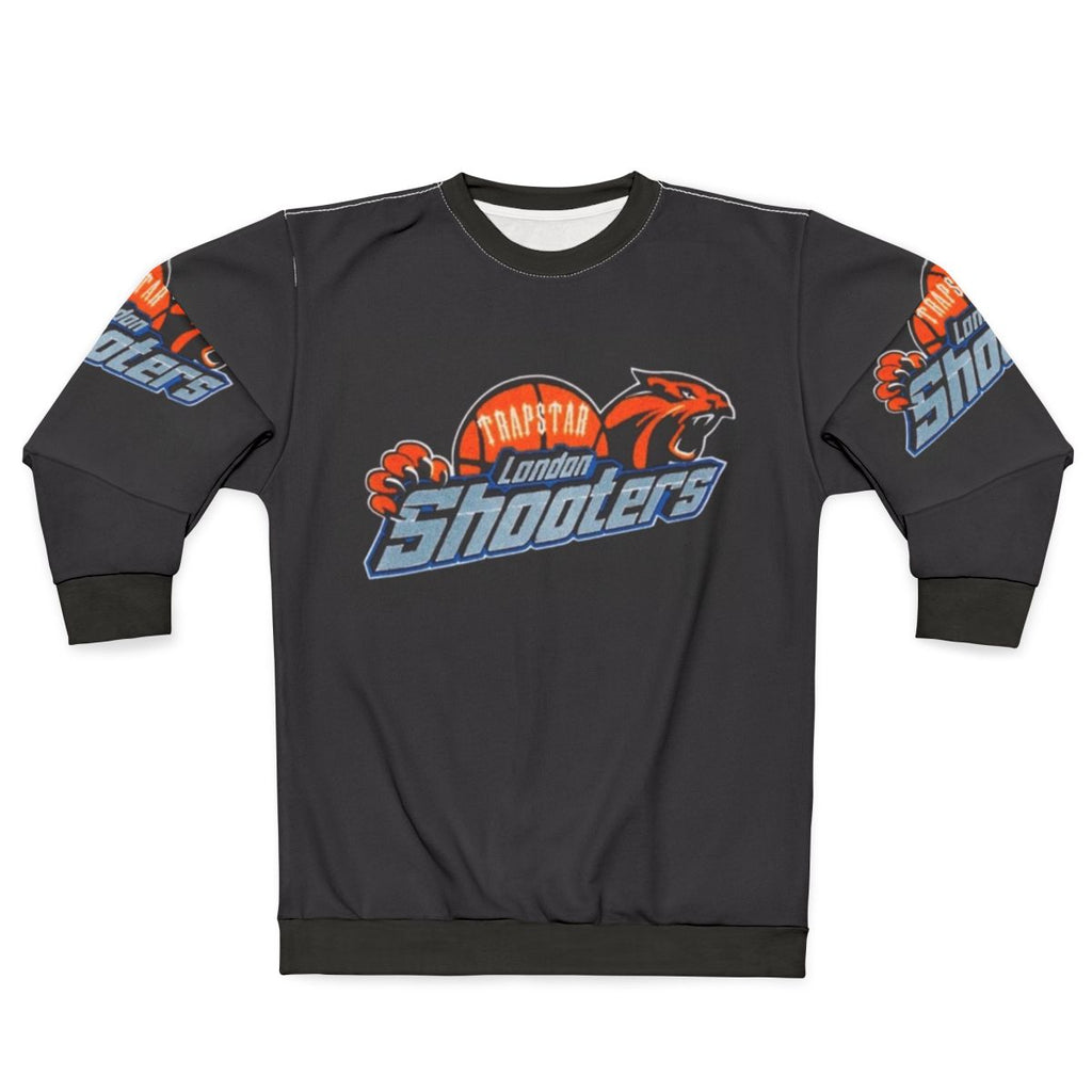 Trapstar Shooters Sweatshirt with Orange Basketball and Tiger Graphics