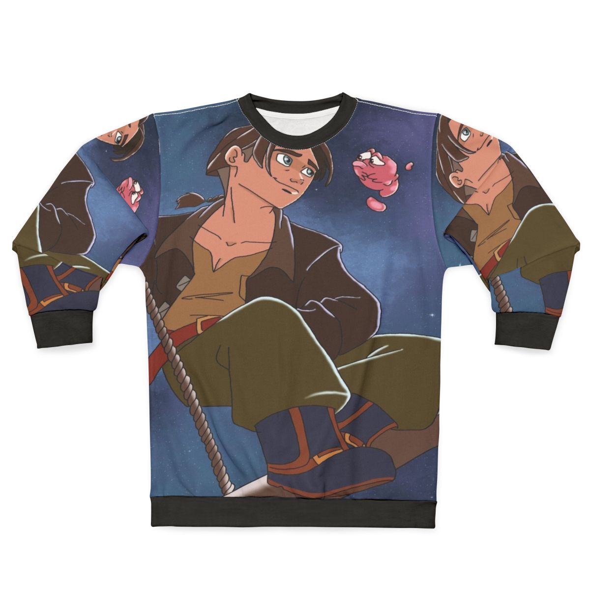 Treasure Planet sci-fi themed sweatshirt with retro space graphic