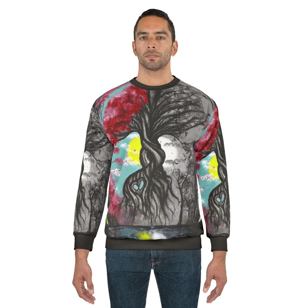 Tree of Life and Death Sweatshirt with Poetic Reflection