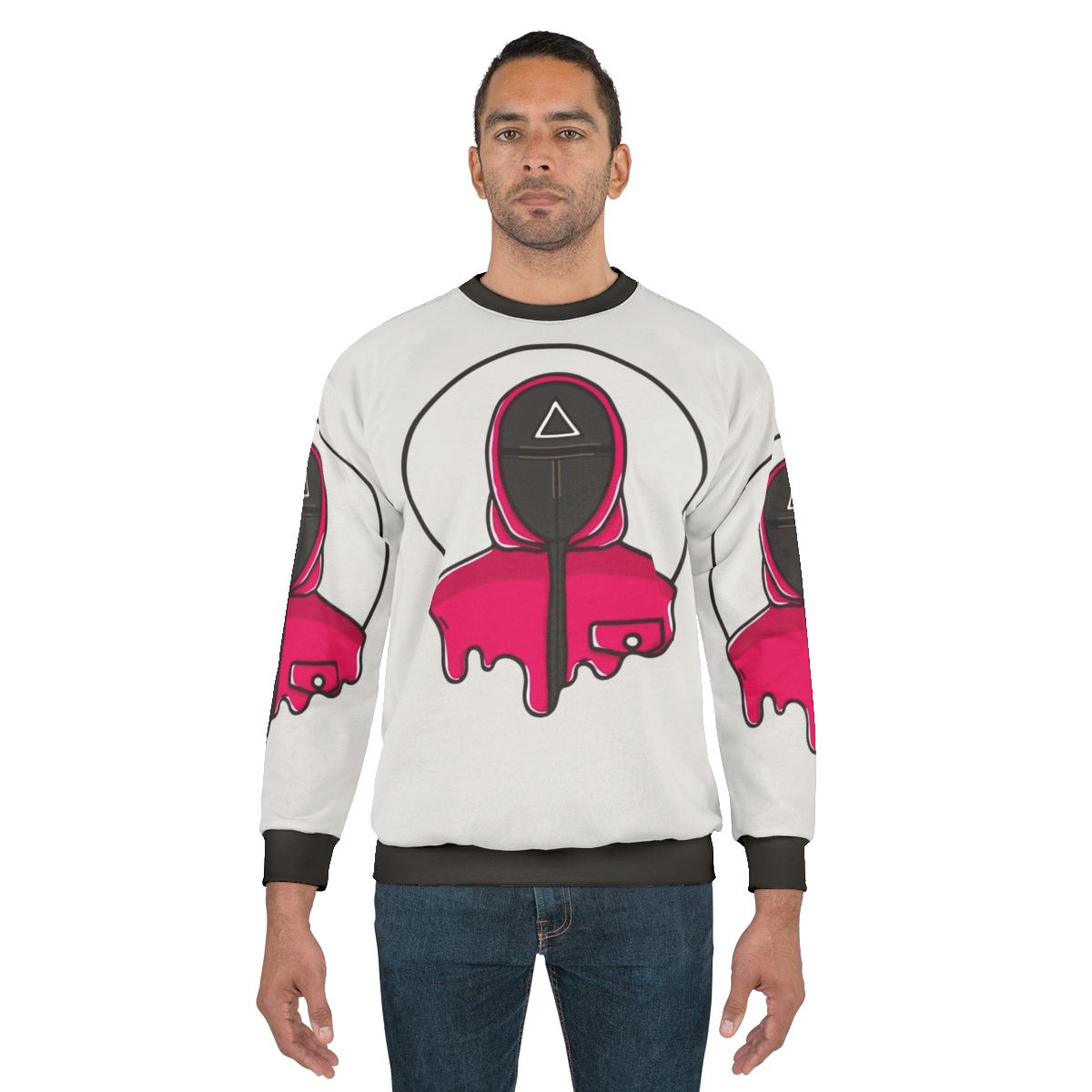 Triangle Squid Game Guard Sweatshirt with Official Squid Game Merchandise Logo