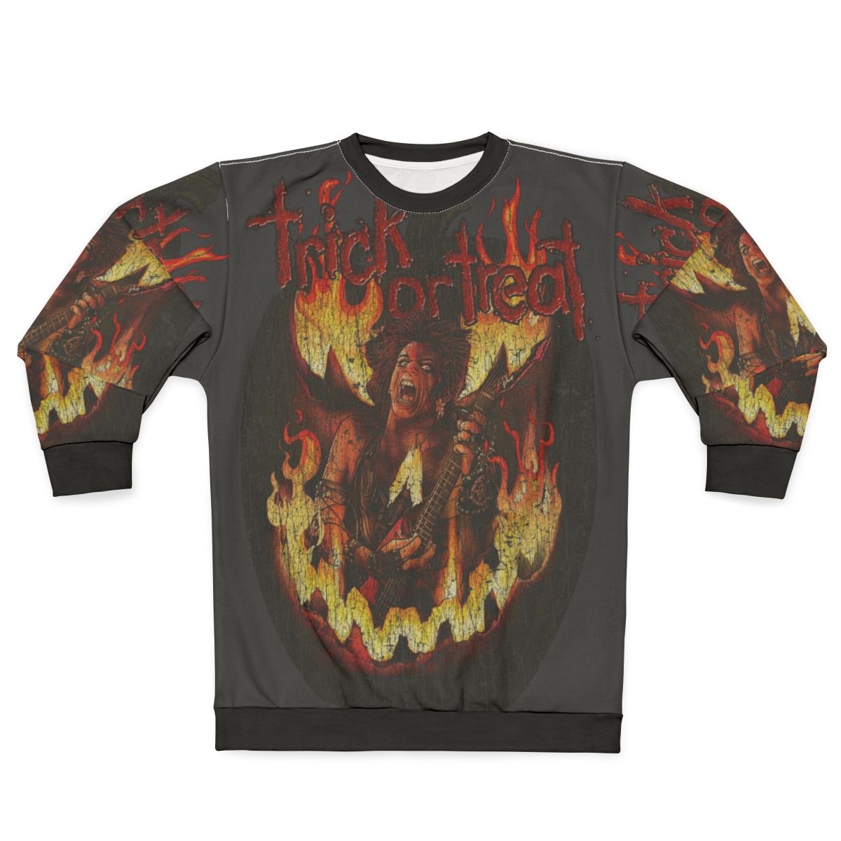 Retro 1980s Trick or Treat Heavy Metal Sweatshirt