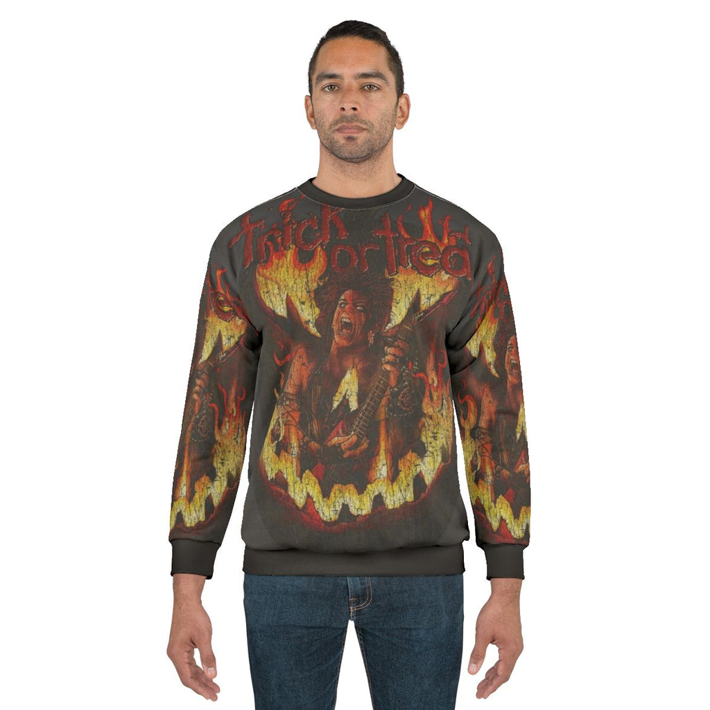 Retro 1980s Trick or Treat Heavy Metal Sweatshirt