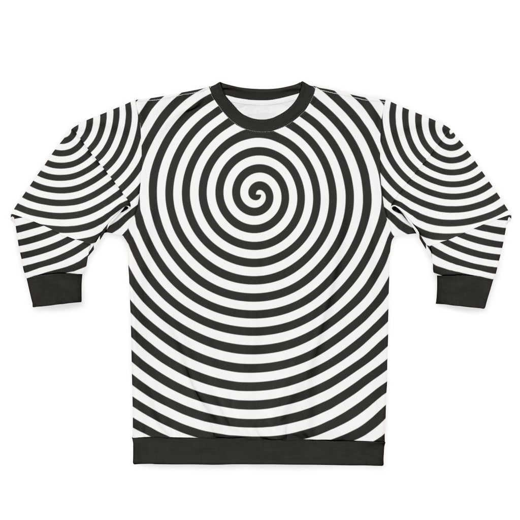 Trippy spiral black and white sweatshirt