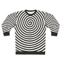 Trippy spiral black and white sweatshirt