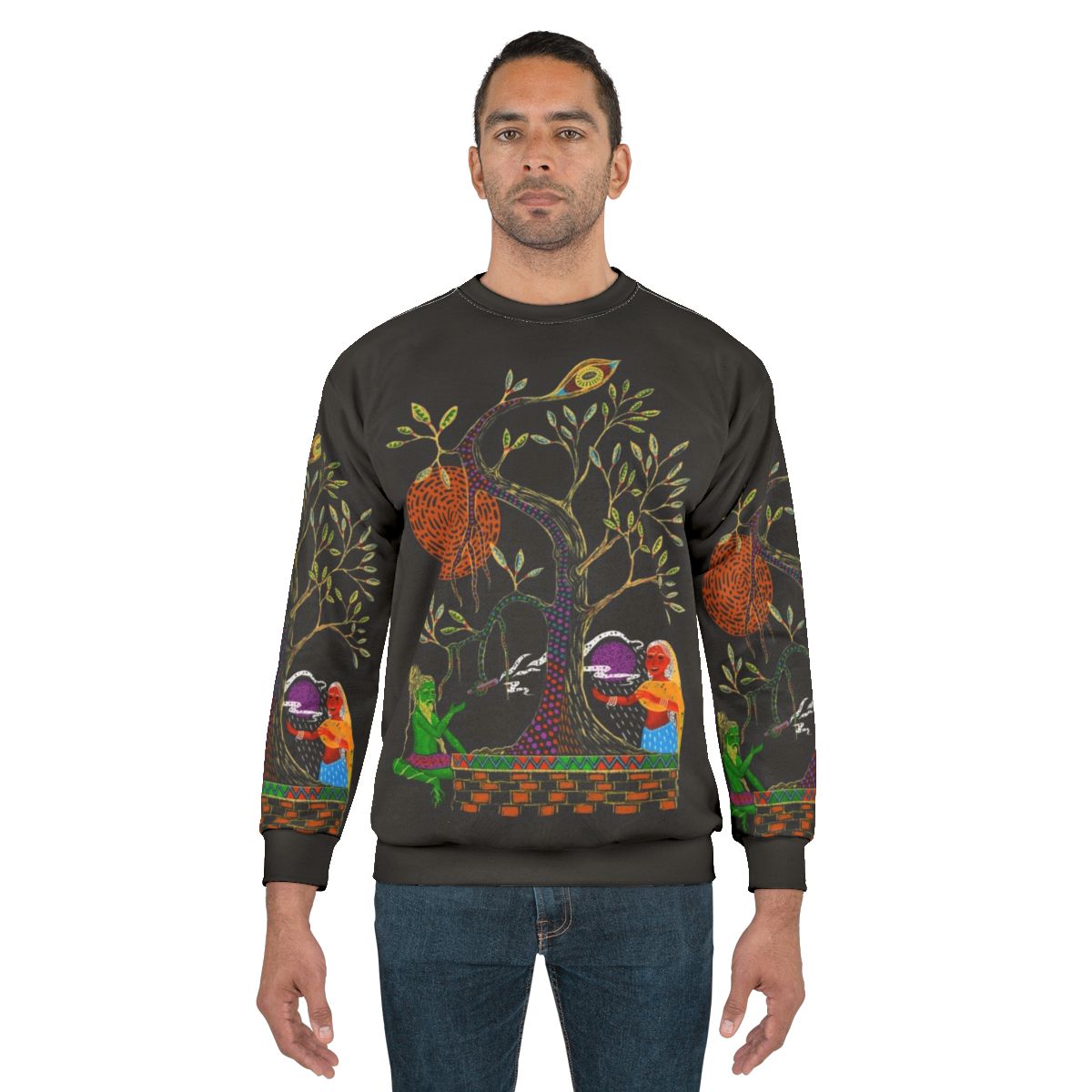 Psychedelic trippy yogi meditating sweatshirt